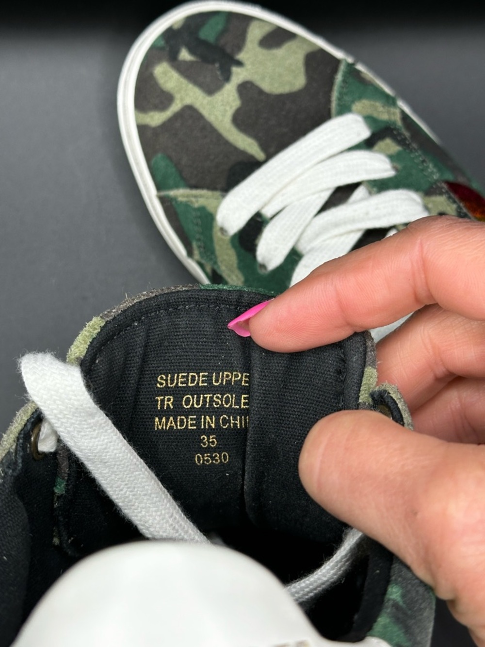 Kurt Geiger Camouflage Sneakers with Rainbow Stripe and Eye Emblem W-5 - Picture 10 of 13